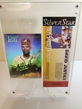 David Justice Braves Silver Star Authen Ticket w/Card and Case Limited Edition