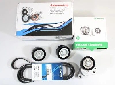 Asianautos Belt Tensioner and Pulleys Kit Fit Mitsubishi Lancer 2008-2012 - Image 1 of 4