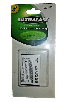 Batería de teléfono celular UTRALAST CEL-1100LI 1100mAh compatible con teléfonos Nokia Foto 1 de 3