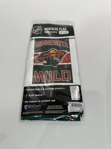 NHL Minnesota Wild Banner Flag State Hockey Decor, 28”x40” New Fast Ship Cover