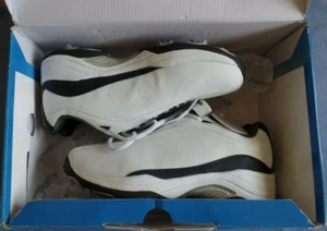 Sports Source, Inc. Pure Spin Men's Golf Shoes Size 8 White And Black Leather - Imagen 1 de 12