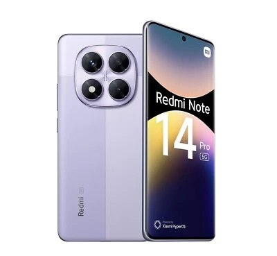Cellulare Smartphone Xiaomi Redmi Note 14 Pro 5G 6,67" 8+256GB Dual Sim PURPLE - Imagen 1 de 4