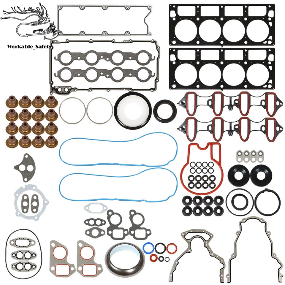 Conjunto completo de junta para 02-03 Chevy Silverado 1500 Tahoe GMC Sierra 1500 5.3L 4.8L - Imagem 1 de 4