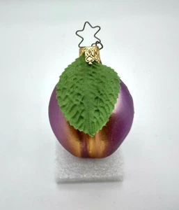 Vintage West Germany Glass Blown "Plum" Mercury Glass Christmas Ornament - Picture 1 of 6