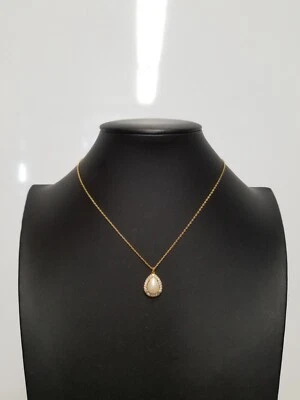 Collar mini de perlas Kate Spade NY con halo pavé dorado de 16" Foto 1 de 4