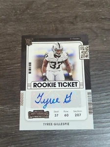 2021 Panini Contenders Tyree Gillespie Rookie Biglietto Auto RC #212 Raiders SP - Foto 1 di 2