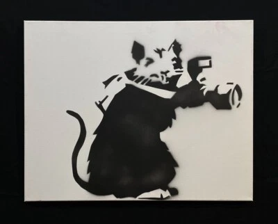 ¡¡VENTA FIN DE AÑO!!  - Pintura de ratas BANKSY - arte urbano - graffiti - UK ART Foto 1 de 4
