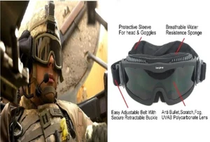 Gafas tácticas militares a prueba de disparos balísticos Desert Storm 3 lentes negras - Imagen 1 de 8