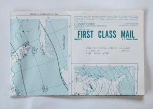 1968 5. Februar 1968 US tägliche Wetterkarte York Continental Airways Handelsministerium - Bild 1 von 4