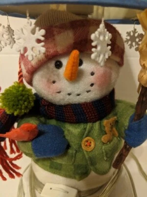 Lámpara decorativa muñeco de nieve vintage Country 12" Foto 1 de 4
