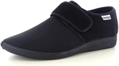 PANTOFOLA EMANUELA UOMO CON STRAPPO IN TESSUTO ELASTICIZZATO ESTIVA / INVERNALE