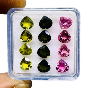 VVS 12 Pcs Natural Tourmaline 5mm Pear Cut Loose Untreated Gemstones 5.31 Cts - Picture 1 of 8