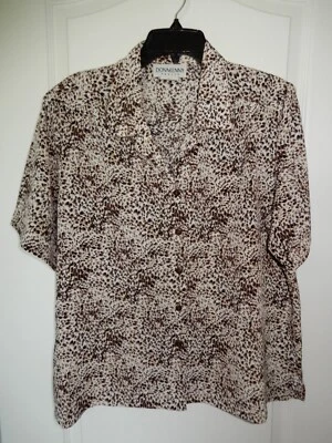 Blusa Donnkenny Petite Talla X-Grande Estampado Animal Manga Corta Ligera Foto 1 de 4