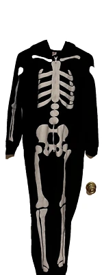 Disfraz Esqueleto Completo Capucha Cremallera y Bolsillos Adulto M/L Foto 1 de 4