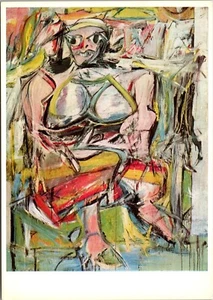 Cartolina Ritratto di Donna Willem de Kooning Museum Arte Moderna New York - Foto 1 di 2