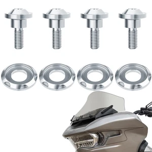 Windshield Titanium Screws for Harley 2024-2025 Road Street Glide ST, Silver - Picture 1 of 7