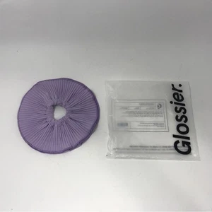 Glossier Fleur Pleated Hair Scrunchie, Size 12" L x 10" W x 1.5" H - Lilac - Picture 1 of 5