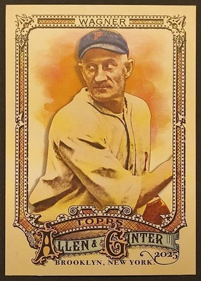 Topps Allen & Ginter Base SP #319 2025 Honus Wagner Pittsburgh Pirates Foto 1 de 2