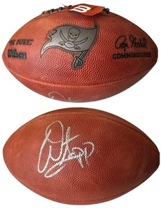 Warren Sapp Firmado NFL The Duke Buccaneers Logo Fútbol americano (Beckett) - Imagen 1 de 8