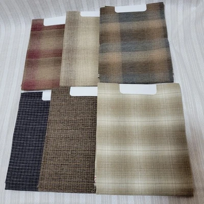 Japanese Yarn dyed fabric 100% cotton 6Pcs 110 cm (44 ") x 40 cm (16") Sakizome - Image 1 of 4