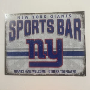 NFL New York Giants Sports Bar Sleek New Metal Sign Design garage bar dormoffice - Picture 1 of 2