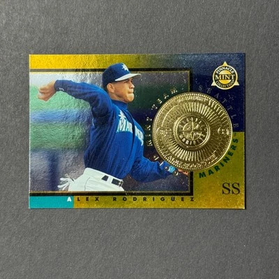ALEX RODRIGUEZ 1998 Pinnacle Mint GOLD MINT TEAM Baseball Card #19 Mariners RARE - Image 1 of 2