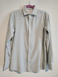 Mizzen+Main Leeward Dress Shirt Small Trim Fit Green Navy Check Made in USA... - Picture 1 of 7