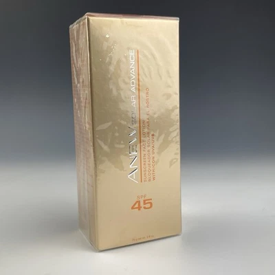 Loción facial protectora solar Avon Anew Solar Advance SPF 45 2,6 OZ UVA/UVB NUEVA EN CAJA Foto 1 de 4