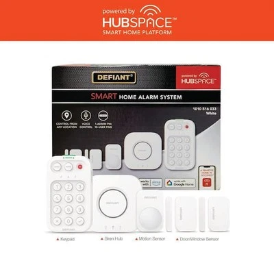 New Defiant 1010 516 033 Self Monitored Smart Home Alarm System Powered Hubspace - Image 1 of 4
