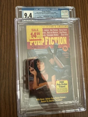 Pulp Fiction (VHS, 1996, Special Collectors Edition) Sealed CSG Grade 9.4 - Image 1 of 4