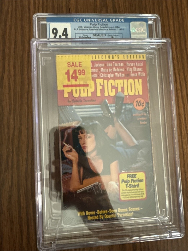 Pulp Fiction (VHS, 1996, Special Collectors Edition) Sealed CSG Grade 9.4 - Image 1 of 4
