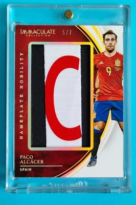 2017 Immaculate Spain Paco Alcácer Nameplate Nobility Patch 5/7 SP - Image 1 of 2