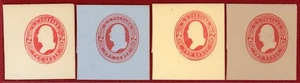 US 1884, #U245/48?, 4 Mint, Mostly Different Cut Squares (See Scans to ID) - Picture 1 of 4
