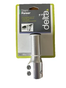 DELTA STEM RISER 1-1/8x3.25in Silver. Raise HandleBars By Up To 3 1/4 Inches - Picture 1 of 3