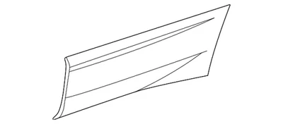 Moldura lateral genuína GM 89024554 - Imagem 1 de 2