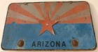 Vintage Arizona State Flag Booster License Plate HEAVY