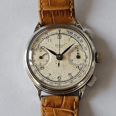 GENEVE SUISSE-ARGENTO 0,800-LANDERON HAHN-RUOTA A COLONNE-OVERSIZE (39 MM)-RARO - Immagine 1 di 4