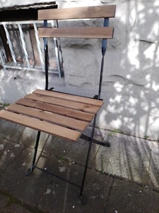 Biergarten-Stuhl Wie Neu Klappstuhl Gartenstuhl Holz Metall - Bild 1 von 2