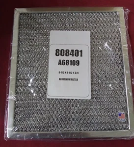 GREASE FILTER ALUMINUM 8-1/2"X9-1/2"X3/8" FOR RANGE HOOD *808401 - Picture 1 of 1
