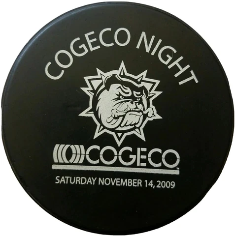 2009 HAMILTON BULL DOGS  COGECO NIGHT OFFICIAL MADE IN CANADA HOCKEY PUCK Cover