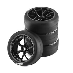 4PCS Wheel Hub Tires Tyre for Tamiya TT01 TT02 HPS HPI 1/10 RC Car Upgrade