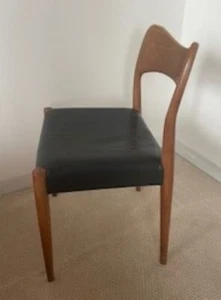 Niels Moller for JL Mollers Model 71 Danish Mid Century Modern Teak Dining Chair - Picture 1 of 15
