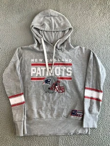New England Patriots Hoodie Men's Small Gray Pullover Pockets Hooded Sweater NFL - Picture 1 of 17