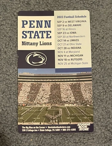 Penn State Nittany Lions 2023 Football Schedule Magnet Refrigerator Cover