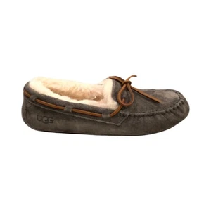 UGG Women's Dakota Pewter Grey Suede Slippers Moccasins 5612 Shoes - Picture 1 of 8
