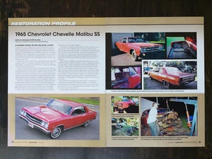 Chevrolet Chevy Chevelle Malibu SS 1965 6 páginas color original artículo 823 - Imagen 1 de 3