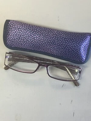 Foster Grant WATERCOLOR PURPLE Women's Reading Glasses 3:25 With Case - Image 1 of 4