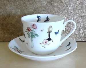 NINA CAMPBELL - CUP & SAUCER - PERROQUET by Roy Kirkham - Excellent - Picture 1 of 5