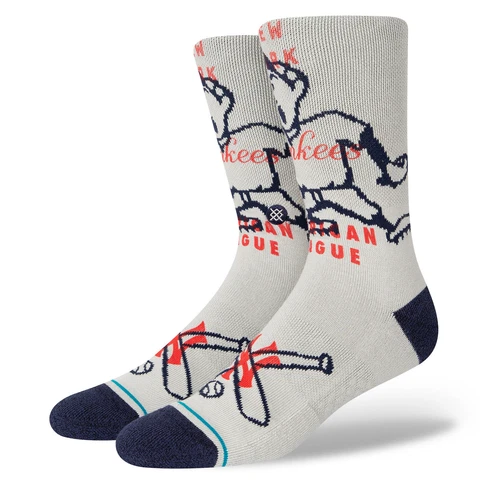 2023 New York Yankees "Hey Batter" Stance MLB Baseball Socks Large Men's 9-13 Cover