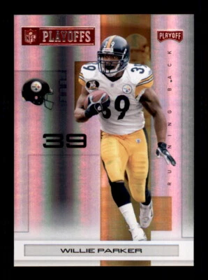 2007 Playoff NFL Playoffs #77 Willie Parker Red Holofoil #/125 - Image 1 of 2